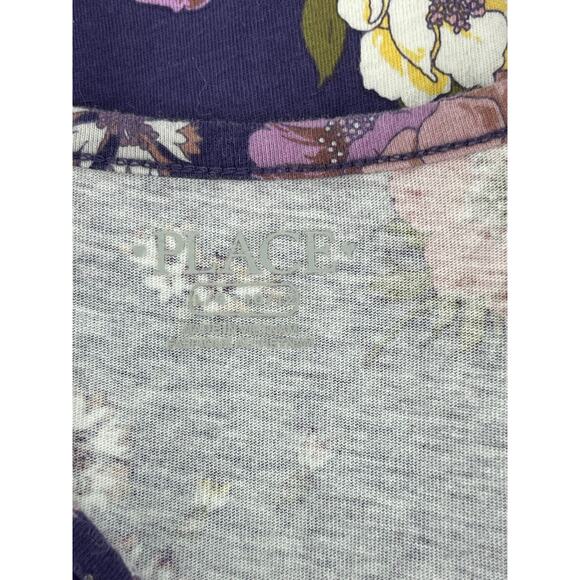 The Children's Place Girls Purple Short Sleeve Floral Dress Youth Size Large - Picture 6 of 6